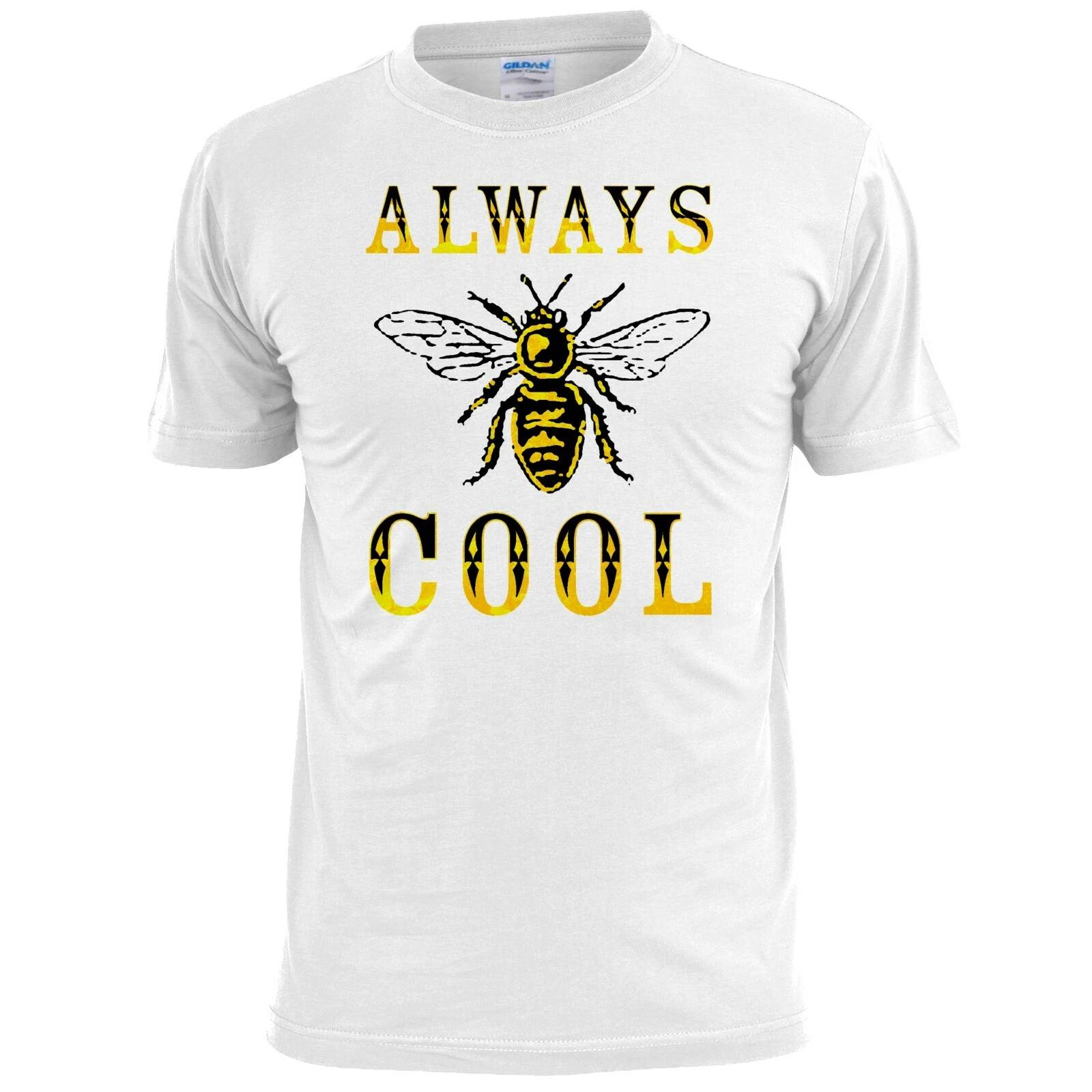 Mens Always Bee Cool Funny T shirt Insects XL