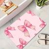 Charming Pink Bow Kitchen Mat Soft Comfort Rug Anti Slip Decoration Runner Rug Home Decor Welcome Mat for Floor Decoration