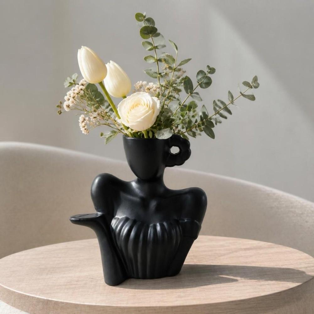 Nordic Style Flower Planter Desk Ornament Plant Pot Modern Art Style Human-Shaped Vase Tabletop