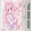 Cute Pink Jirai Kei JK Girl Tapestry Wall Hanging Fabric Interior Decor Kawaii Room Aesthetic Background Cloth