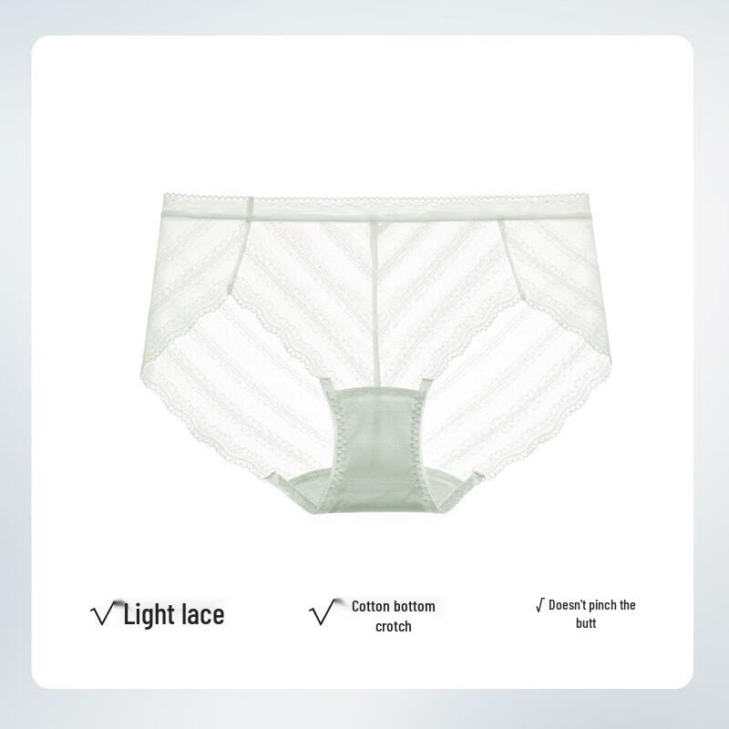 Maniform Women's Sexy Lace Mid-Low Waist Briefs