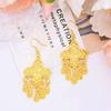 Thai Necklace Earrings Set Zinc Zinc Alloy Women Jewelry Suit Sweet Gold Plated Jewelry Set  Women