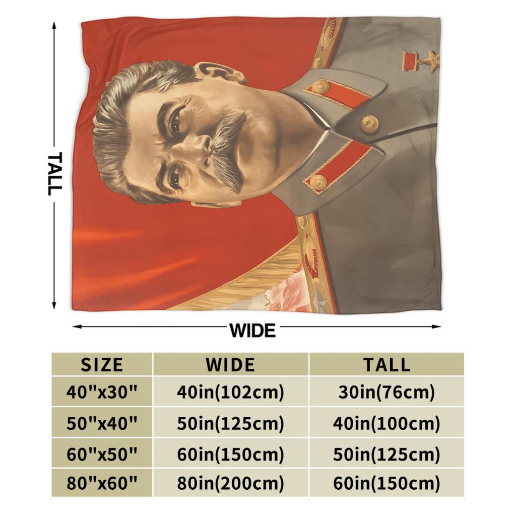 Lenin Joseph Stalin Soft Warm Blankets  Students Plush Throw Blanket Fluffy Home Decor Flannel Bedspread Sofa Bed Cover