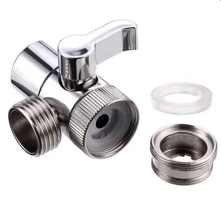 

1pcs Faucet Switch Adapter Zinc Alloy Kitchen Sink Splitter Diverter Valve Water Tap Sprayer Connector Bathroom Accessories