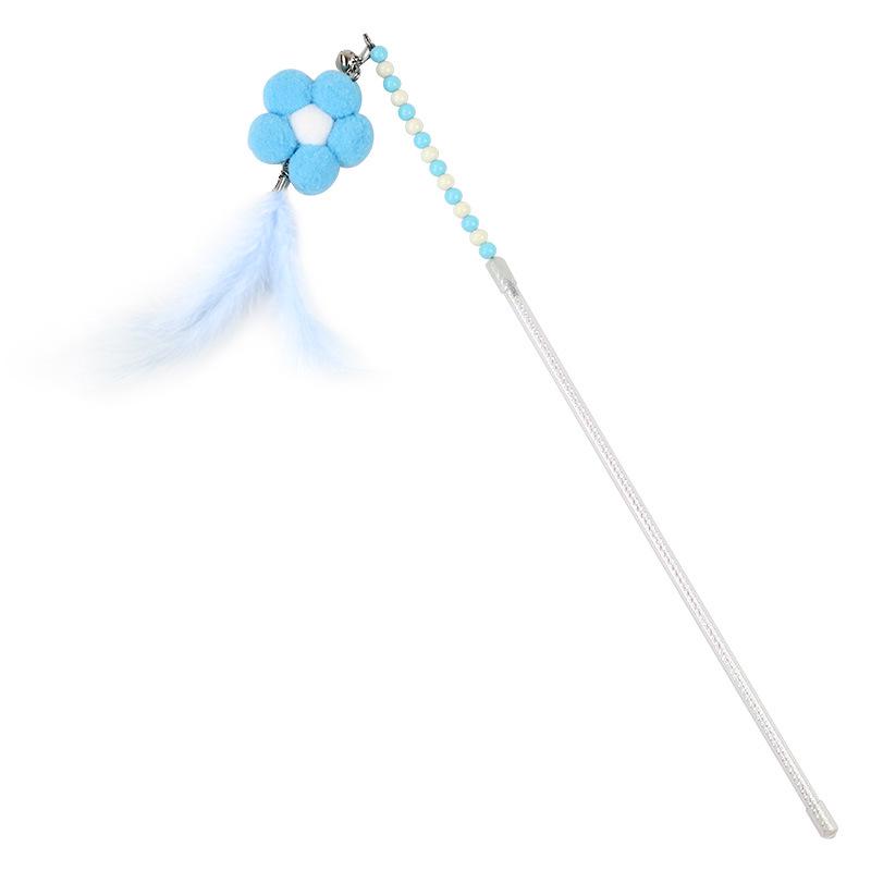 Katzenspielzeug: Raupen-Glocken-Teaser-Stab zur Selbstbeschäftigung und zum Backenzahnabrieb