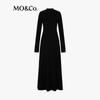 MO&Co. 2024 Winter Hochtailliertes A-Linien Maxi-Kleid mit Wollmischung
