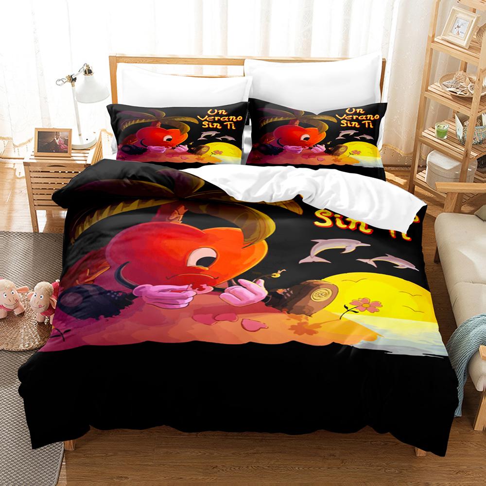 Comforter Popular Bad Bunny Bedding Set Un Verano Sin Ti Comforter Bed Sets Gifts Usa Size Twin Full Queen King Dropshipp