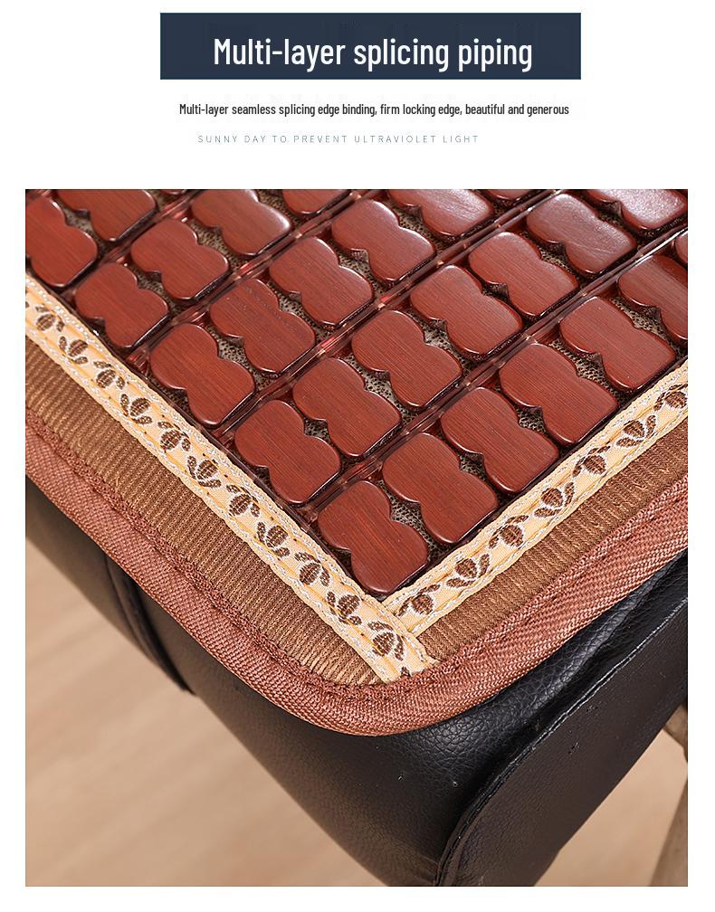 Non-Slip Bamboo Mahjong Seat Cushion for Car, Office, Dining, and Sofa