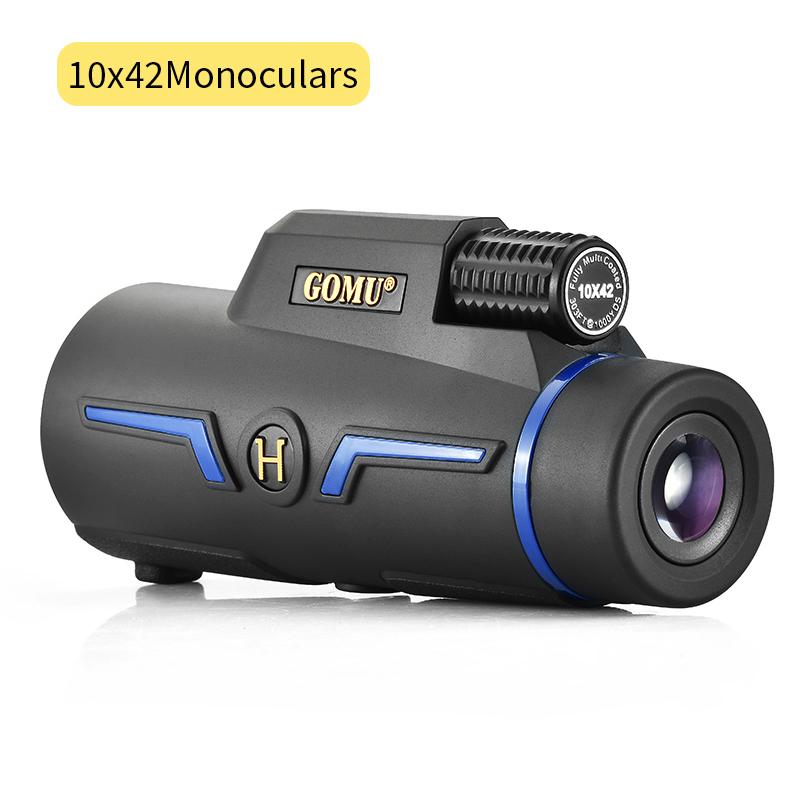 

10X42 HD Monocular for Smartphone Adapter & Tripod Telescope with BAK4 Prism for Birdwatching, Hunting, Hiking, Outdoor Camping