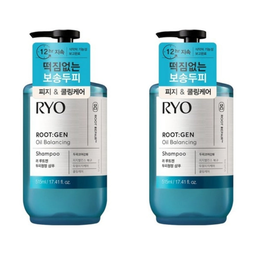 Ryo Oil Balancing Shampoo for Oily Scalp 515ml*1Pc/2Pcs