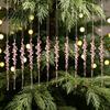 Decorative Hanging Lanyards Included 12Pcs Colorful Spiral Icicle Ornaments, Acrylic Twisted Ice Bar Decor for Christmas Tree, Easy Storage