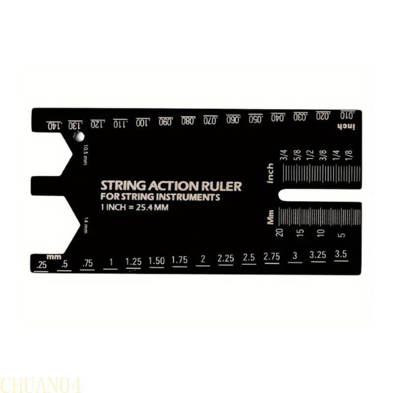 A1A2 Guitar String Height Ruler String Action Gauge Ruler Guitar Repairing Tool for Guitar, Ukulele, Bass, Banjos, Mandolin