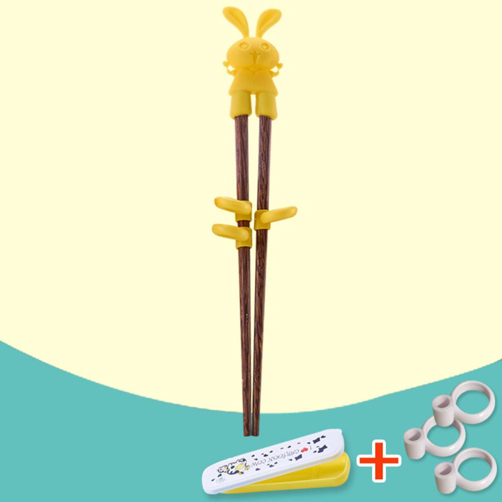 1 Paar Kinder Holz Essstäbchen Cartoon Kinder Essstäbchen Lernen Einfach zu Benutzen Trainings Essstäbchen für Kinder