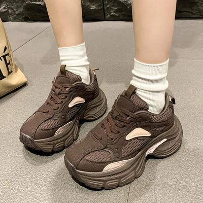 Women Vulcanized Shoes Spring New Fashion Thick Soled Breathable 2024 Versatile Comfortable Non Slip Casual Sports Shoes 35-40
