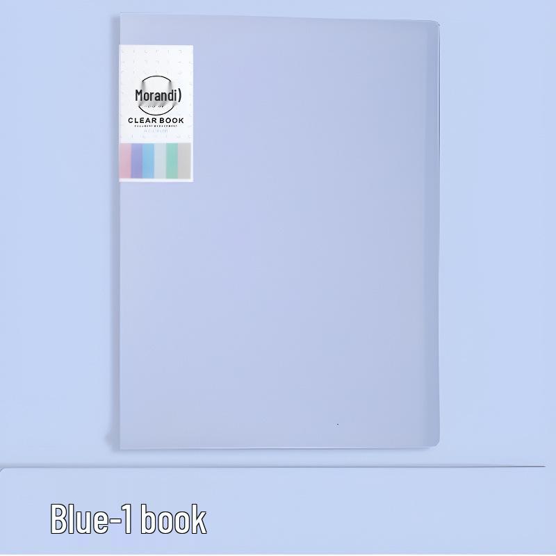 A4 Morandi Color Multi-Layer Transparent Test Paper Folder - Large Capacity for Students