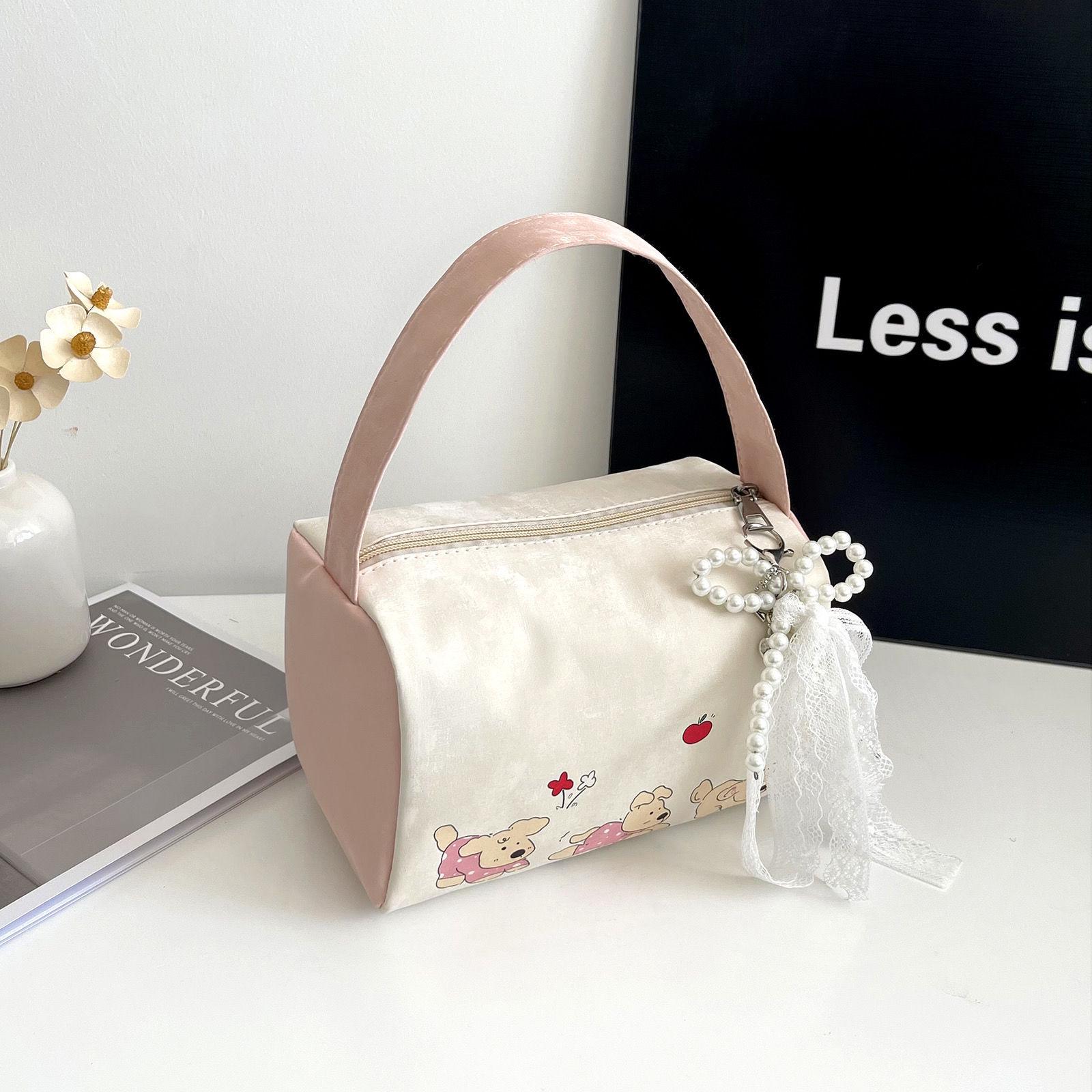 

Портативная косметичка Xiaohongshu с принтом щенка: Решение для путешествий и хранения большой вместимости No Keychain Version