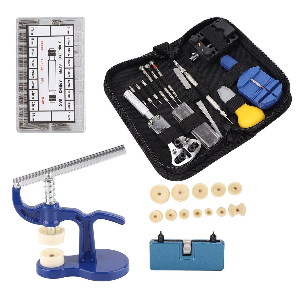 Watch Repair Tool Kit Watch Press Adjustable Back Case Opener Pin Punch Watch Battery Replacement