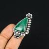 Natural Malachite Gemstone Statement Flower Green Ring Size 7 925 Silver
