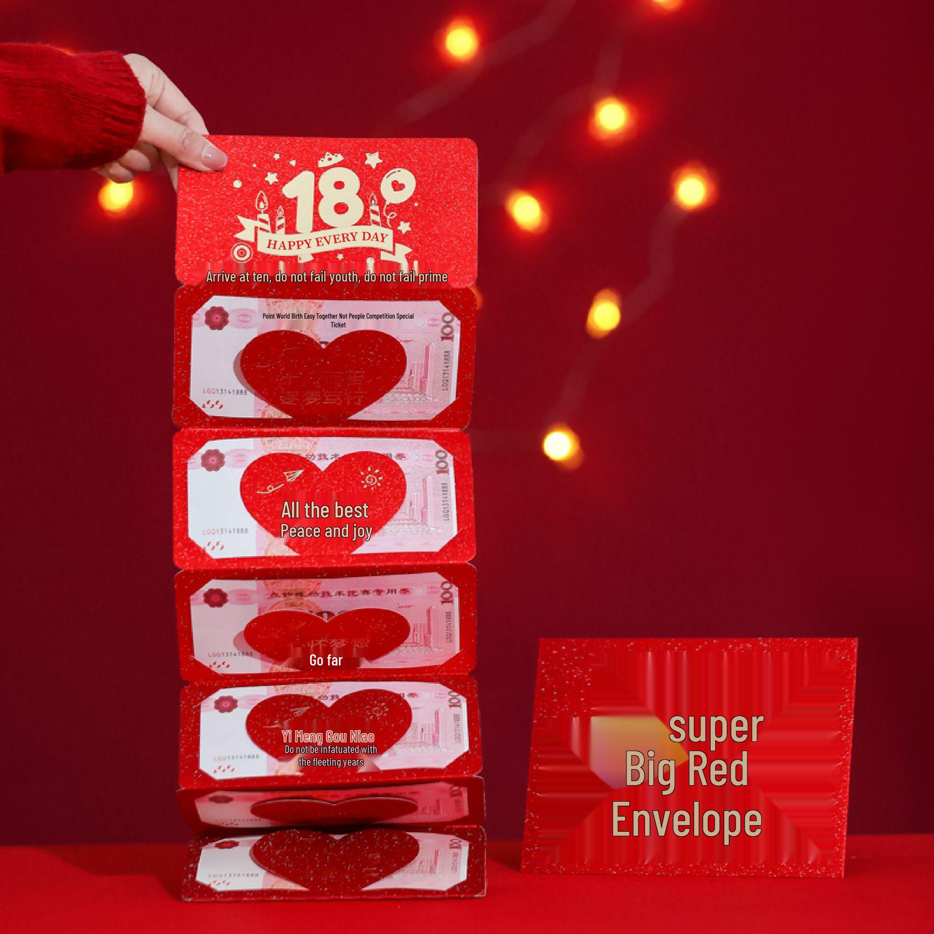 

18th Birthday & Coming-of-Age Gift Box for Boys & Girls - Includes Practical Red Envelope