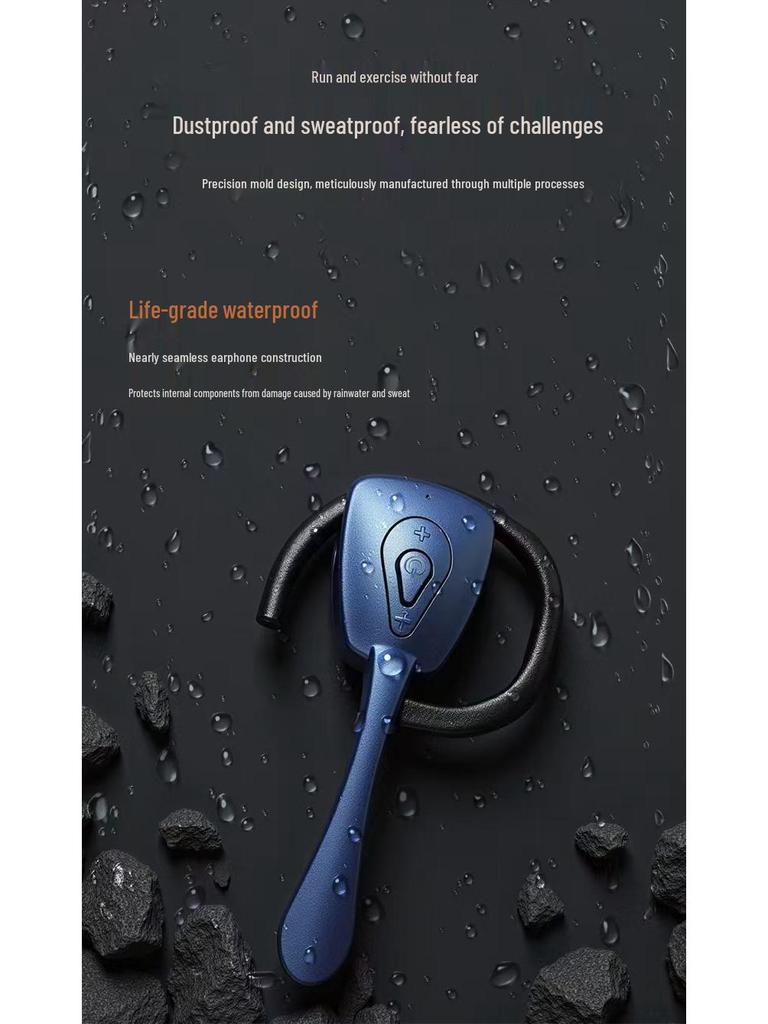 2025 Bluetooth In-Ear Earphones: Long Standby, Noise Reduction, Compact Ear-Hook Design for Drivers and Riders