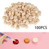 100Pcs Unfinished Half Wooden Beads for Paint DIY Projects Tiered Tray Decor