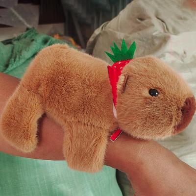 Kapibara Peluş Bebek Alkış Çemberi Oyuncaklar Tokat Çıtçıtlı Sarma Bileklik Bileklik Tüylü Kapibara El Yüzüğü Eğlenceli Çemberler Çocuklar İçin Hediye