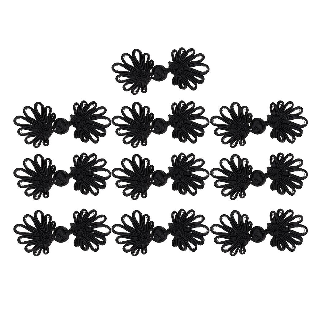 5 Pairs of Chinese Dress Made of Chrysanthemum Frog Knot Closure