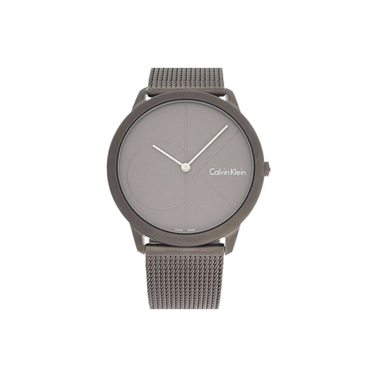 CALVIN KLEIN Montre  CK S&eacute;rie Quartz Minimaliste Mouvement Quartz Bracelet Acier Inoxydable Cadran Gris Montres Homme K3M517P4 Regular Watch Box,Gray Dial