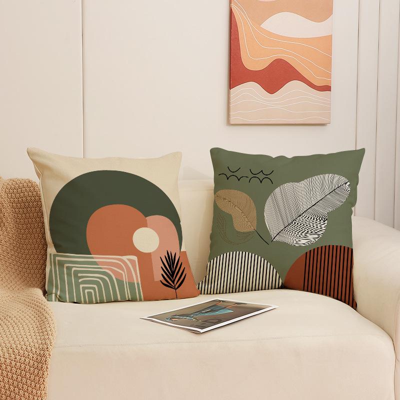 Simple and Versatile Pillow Case Indoor Nordic Style Home Sofa Cushion Linen Stain-resistant Breathable Seat Cushion