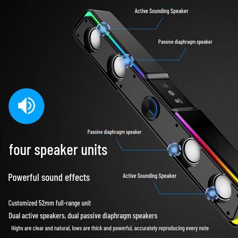 DHE-6002S Wired/Bluetooth 3D Surround Computer Speakers for Desktop, Office, & Home