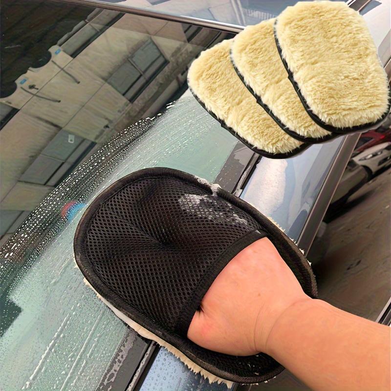 1 Piece of Household Cleaning Car Wash Gloves, Car Waxing Tools, Quick Household Cleaning and Polishing Floor Gloves
