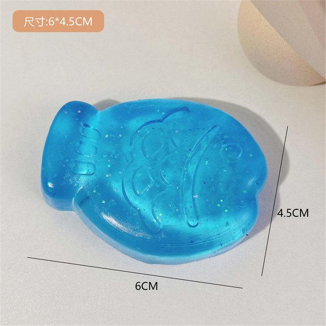 New Fidget Toy Mini Squishy Toys Mochi Ice Block Stress Ball Toy Kawaii Transparent Cube Cat Paw Fish Stress Relief Squeeze Toy