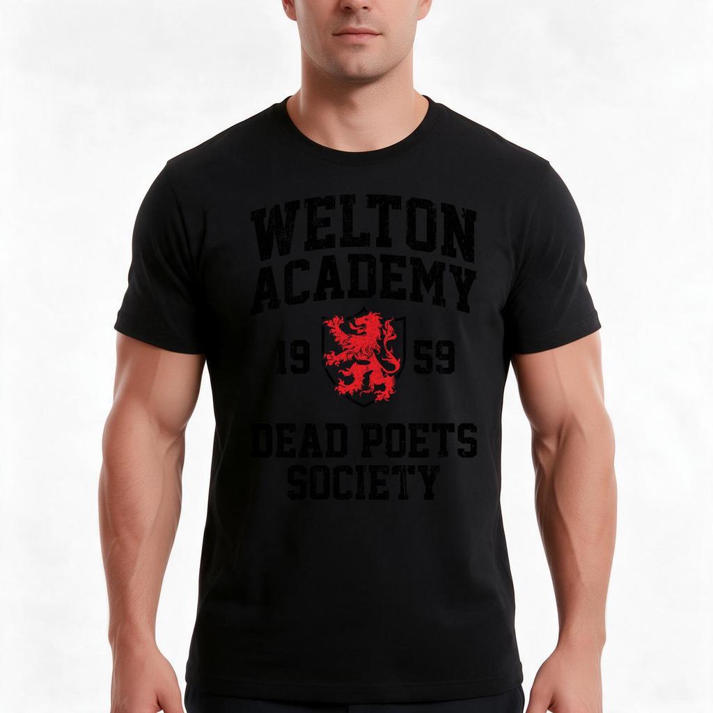 Welton Academy Dead Poets Society (Variant) TShirt Summer Casual Cotton Tee Oversized Streetwear Tops Vintage Graphic Print
