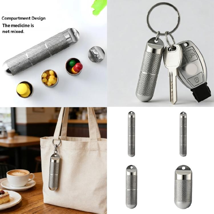 Portable Waterproof Medicine Box Case Holder Travel Pills Box Case Metal Alloy Pills Container Bottle Enduring