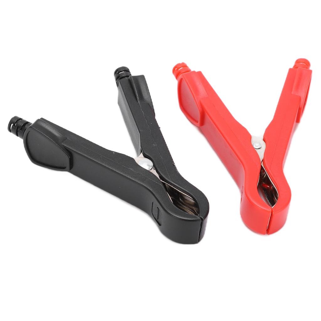 2 Stücke U58 30A Test Clip Messing Vernickelt Test Terminal Klemme mit ABS Schutzhülle Rot Schwarz