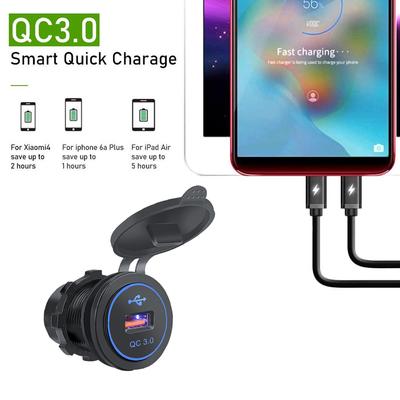 USB Mașină Motocicletă Brichetă Tip C/QC 3.0 Încărcător Rapid Priză de Alimentare Impermeabilă Pentru Motocicletă Barcă Marină Camion ATV