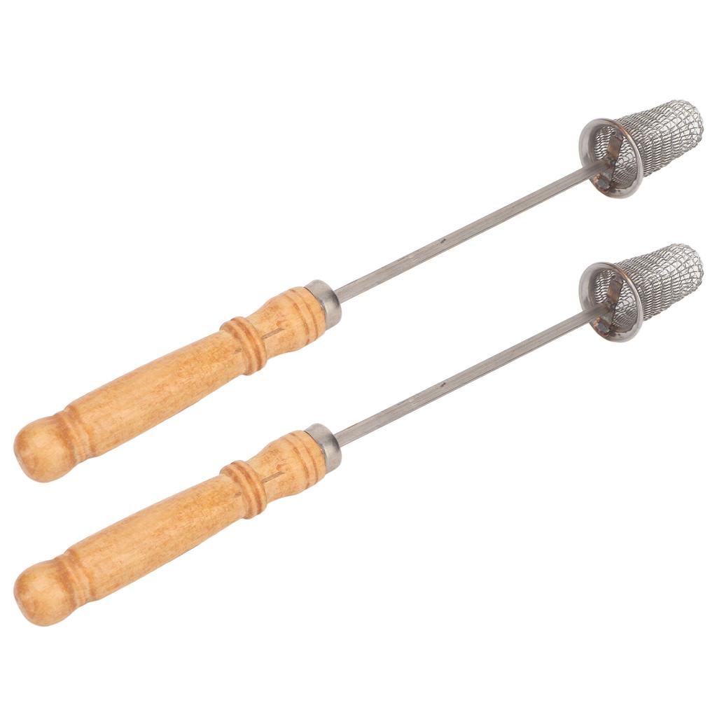 2 Stück Schröpf-Booster Zündstab Baumwollkopf Holzgriff Edelstahl Traditionell Wiederverwendbarer Schröpf-Zündstab
