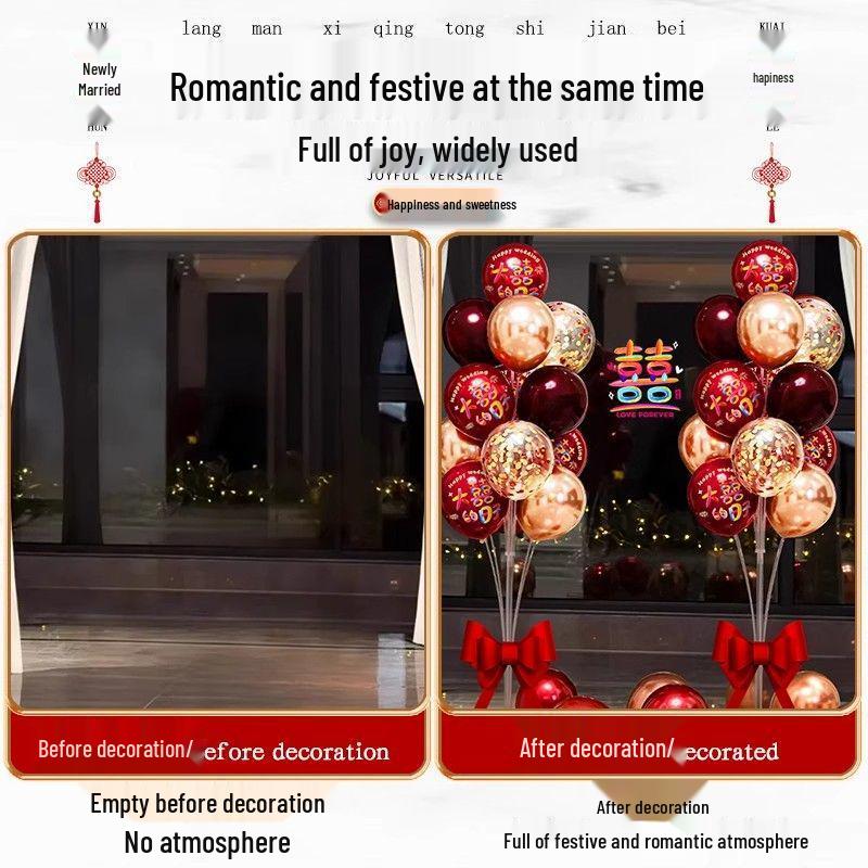 Wedding Balloon Floor Decoration Set: Engagement & Living Room Decor, Aisle Markers, Column Decorations, New House Setup