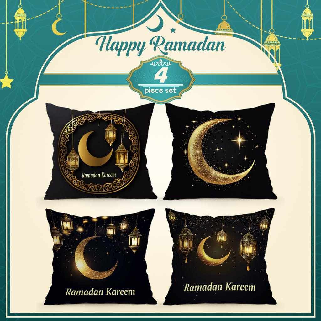 Moon Lantern Ramadan Pillowcase Printed Polyester 40/45/50cm Throw Pillowcover Decorative Sofa Cushion Pillowslip Home Decor