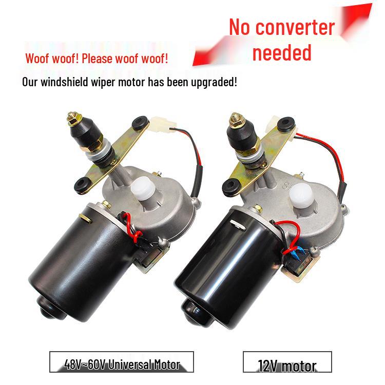 Motor de limpiaparabrisas para triciclo eléctrico - Sin marco 12V 30W para vehículos agrícolas