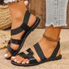 Fashion Shoes for Women 2025 Summer New Women Beach Flat Sandals Bottom Roman Strap Sandals with Non Slip Rubber Soles Sandals Women