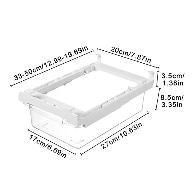1Pcs Kitchen Storage Box Fruit Vegetable Preservation Organizer Transparent Egg Container Under-Shelf Refrigerator Drawer