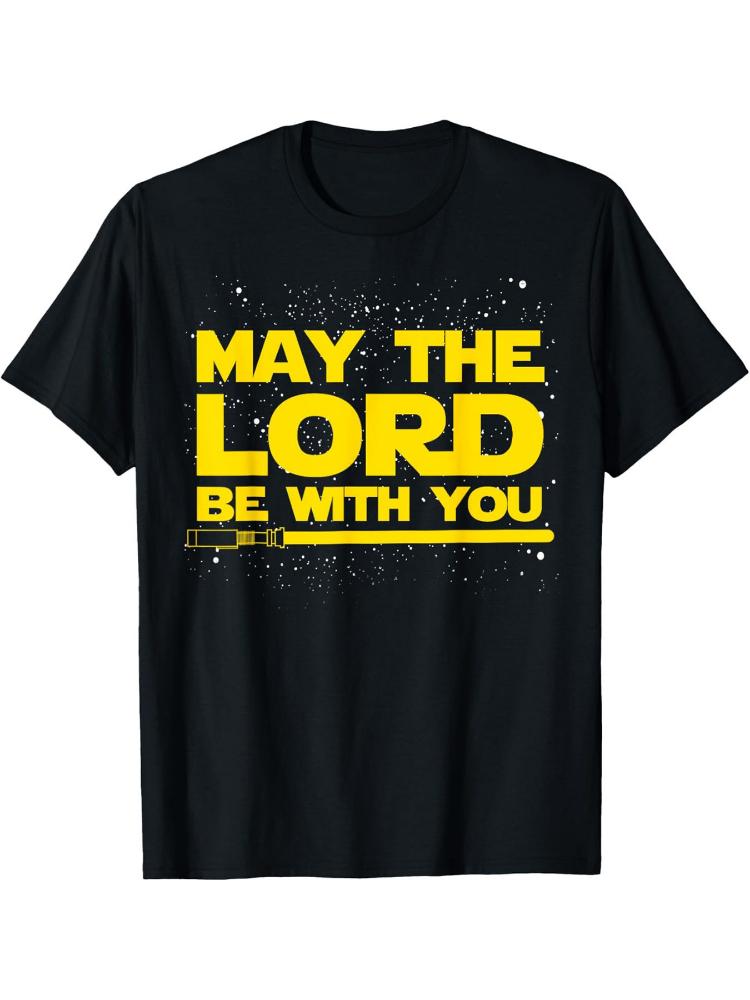 May The Lord Be With You pattern design TShirt 100 Cotton ONeck Short Sleeve Summer Casual Unisexs Tshirt Streetwear S