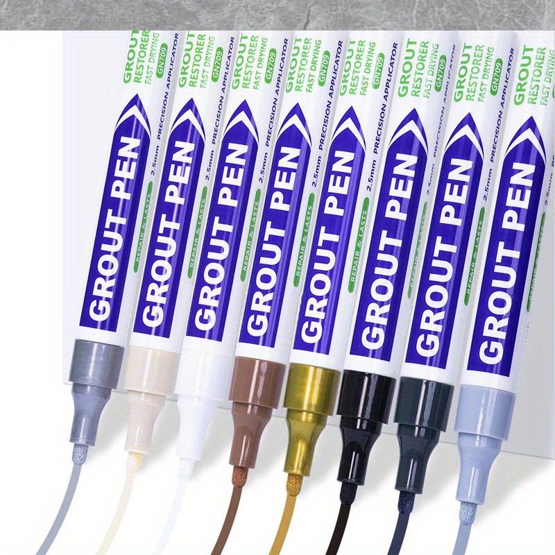 White tile grouting pen