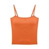 Sexy Spice Girl with Chest Pad Suspender Vest Women's Summer Belly Navel Slim Skinny Short Square Neck Top