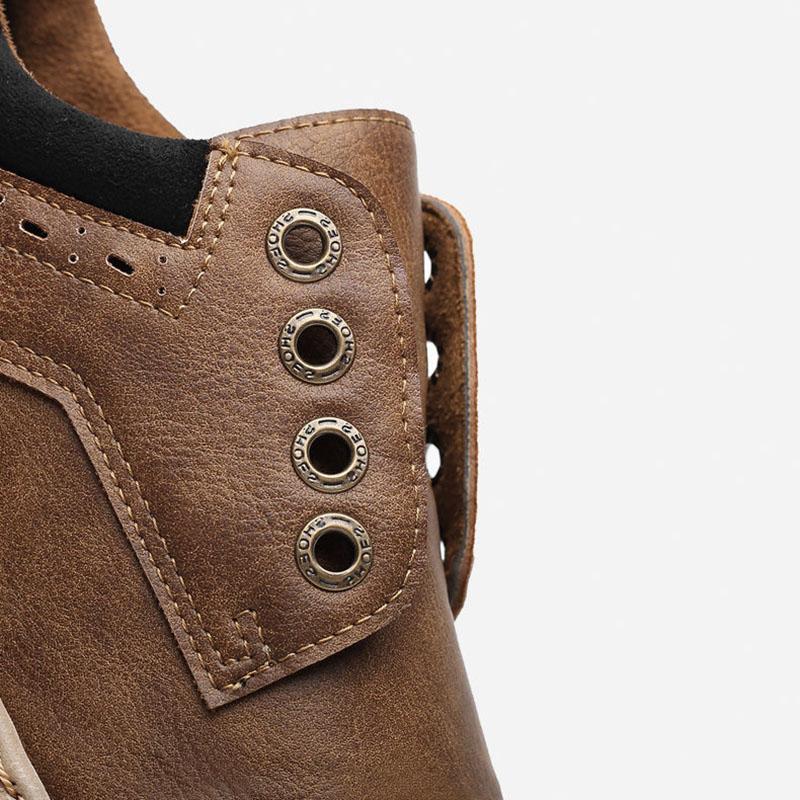 men's Spring shoes British work shoes trend single shoes casual sneakers men's leather shoes men's outdoor low-top shoes