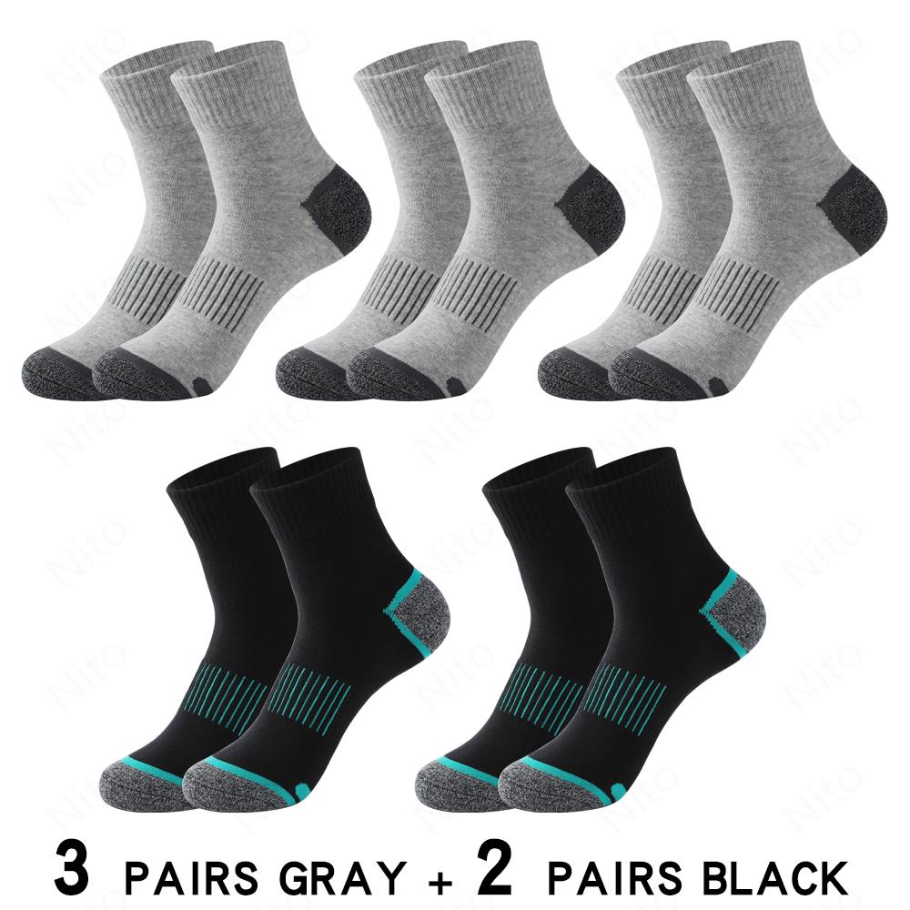 High Quality Lot Men's Socks Casual Breathable Run Sports Socks 5 Pairs Male Cotton Socks Winter Black Socks Men Large Size38-45