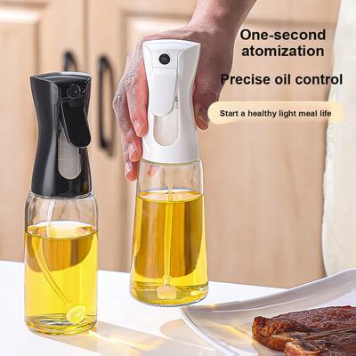 3 Pcs New Press Spray Bottle, Transparent Non-Hanging Spray Nozzle for Home Kitchen, BBQ Sauce Bottle, Glass Spraying Bottle