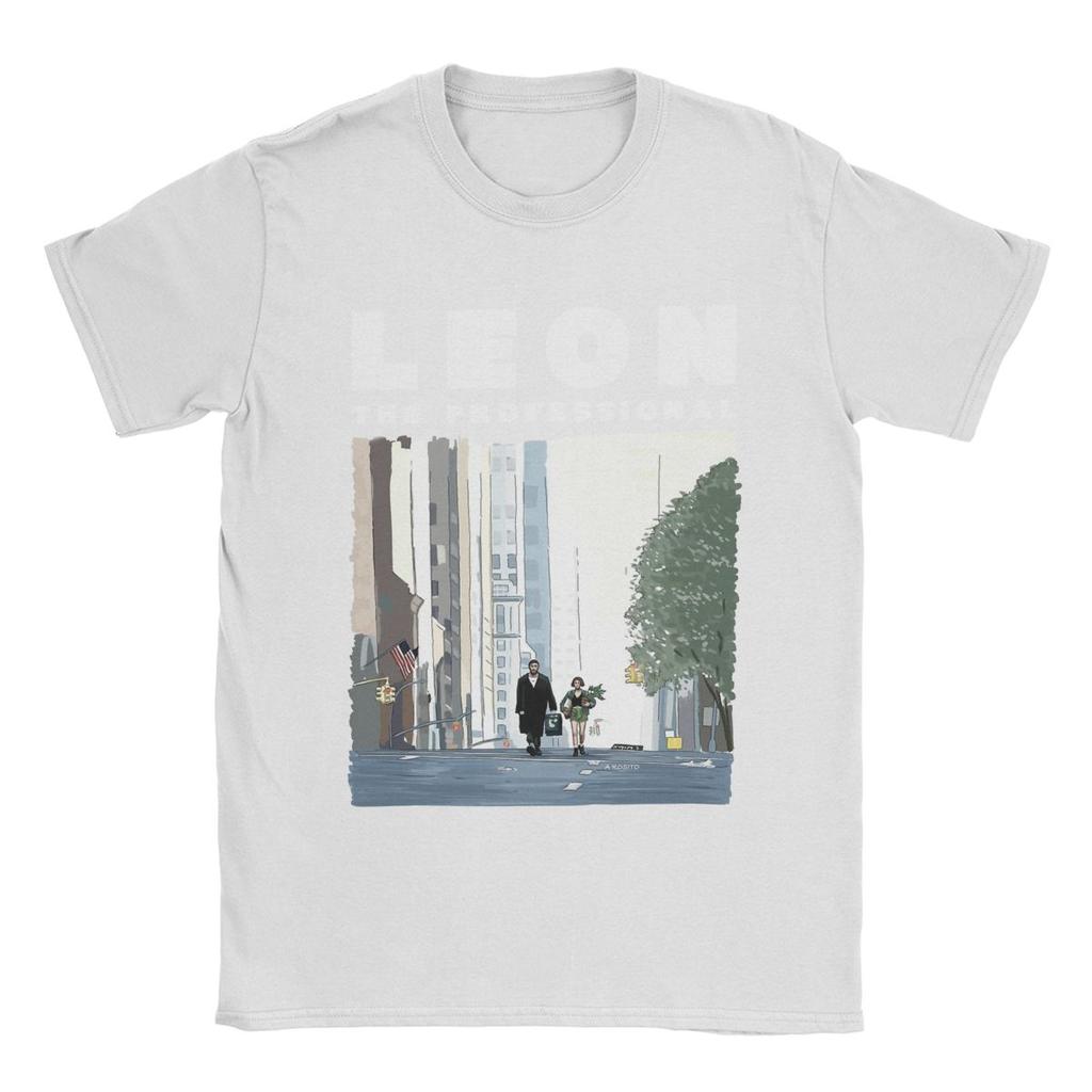 Leon Zawodowiec Koszulki Męskie Film Zabawna 100% Bawełna T-shirt Okrągły Dekolt Krótki Rękaw T-shirty Odzież Plus Size