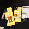 Rilakkuma Relaxed Bear For iPhone 17 16 Pro Max Air 15 14 13 12 Mini Plus 11 Hard PC+TPU Phone Back Cover